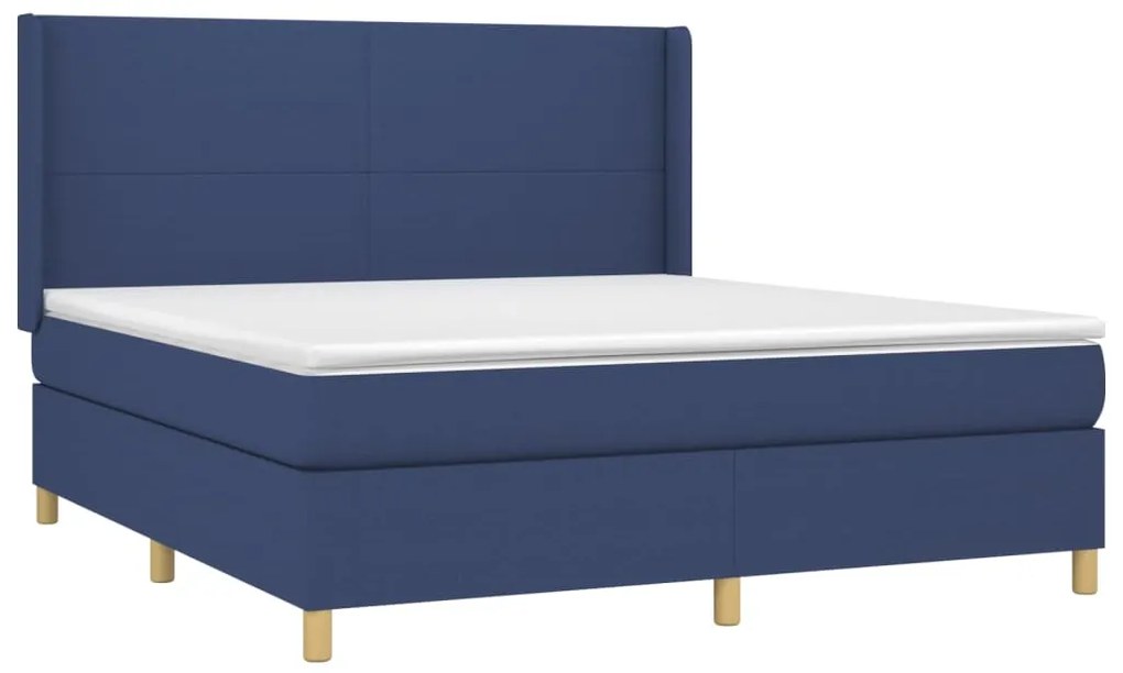 ΚΡΕΒΑΤΙ BOXSPRING ΜΕ ΣΤΡΩΜΑ ΜΠΛΕ 180X200 ΕΚ. ΥΦΑΣΜΑΤΙΝΟ 3131855