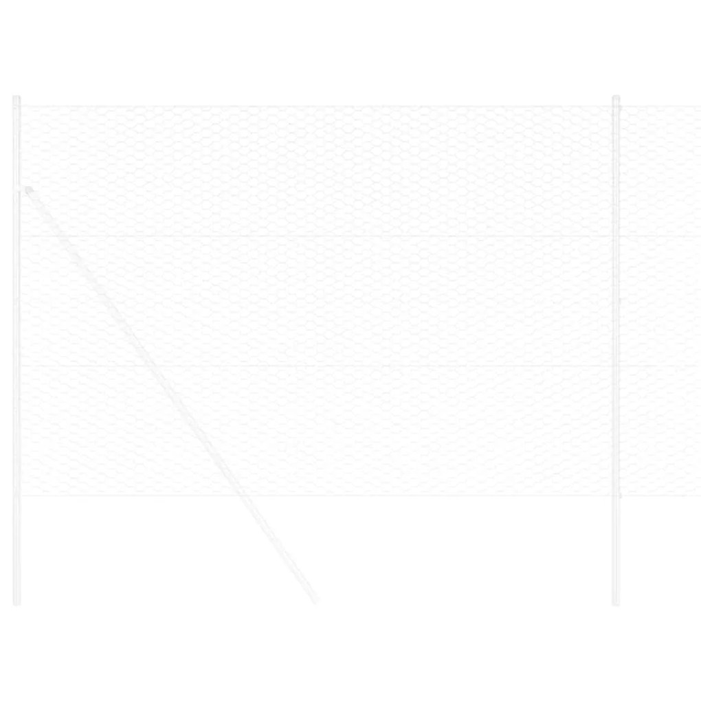 vidaXL Φράχτης Εξαγώνου Ασημί 1,6 x 50 m Γαλβανισμένος χάλυβας