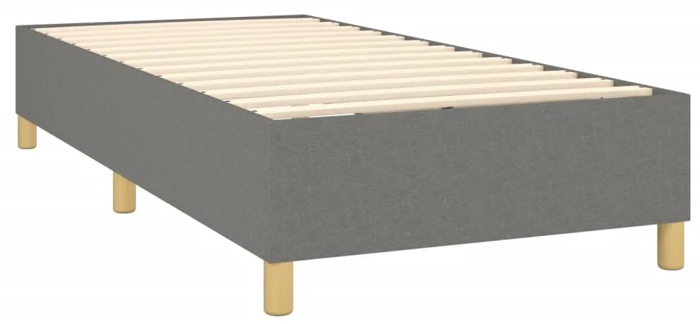 ΚΡΕΒΑΤΙ BOXSPRING ΜΕ ΣΤΡΩΜΑ ΣΚΟΥΡΟ ΓΚΡΙ 90X200 ΕΚ. ΥΦΑΣΜΑΤΙΝΟ 3137446