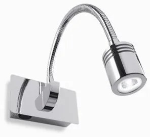 Απλίκα φωτιστικό σποτ LED DYNAMO AP1 εύκαμπτο μεταλλικό Ideal Lux-31477-Νίκελ Ματ 031477