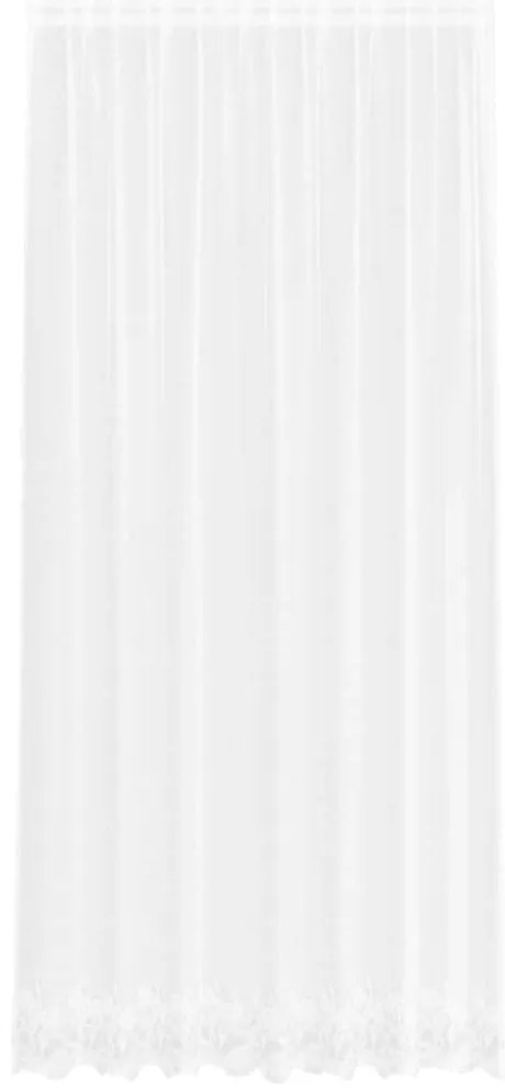 vidaXL Κουρτίνες με κουρτίνες Λευκό 500x100cm Πολυεστέρας