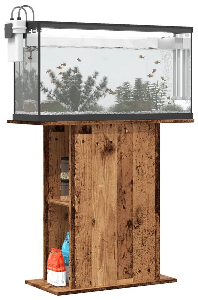 vidaXL Βάση Ενυδρείου Όψη Παλαιού Ξύλου 36x75x72,5 εκ. Επεξ. Ξύλο