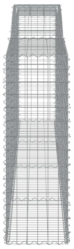 Συρματοκιβώτια Τοξωτά 20 τεμ. 400x50x140/160 εκ. Γαλβαν. Ατσάλι - Ασήμι