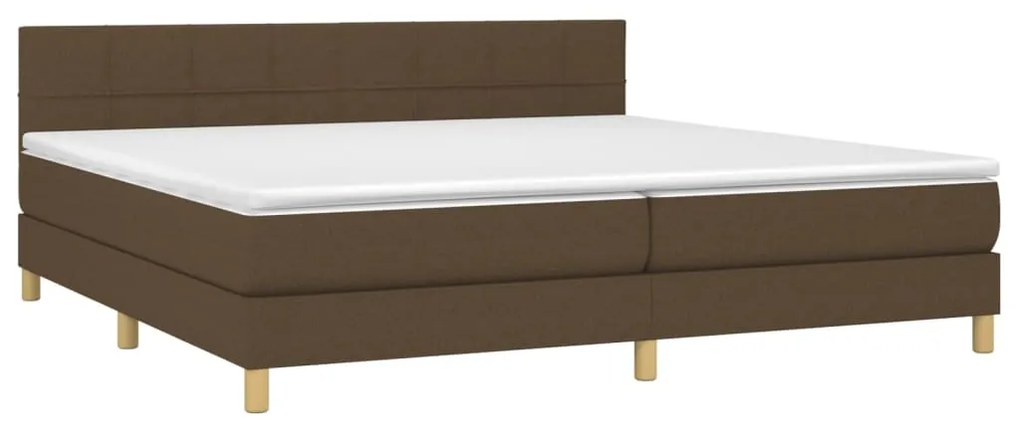 ΚΡΕΒΑΤΙ BOXSPRING ΜΕ ΣΤΡΩΜΑ ΣΚΟΥΡΟ ΚΑΦΕ 200X200 ΕΚ. ΥΦΑΣΜΑΤΙΝΟ 3140644