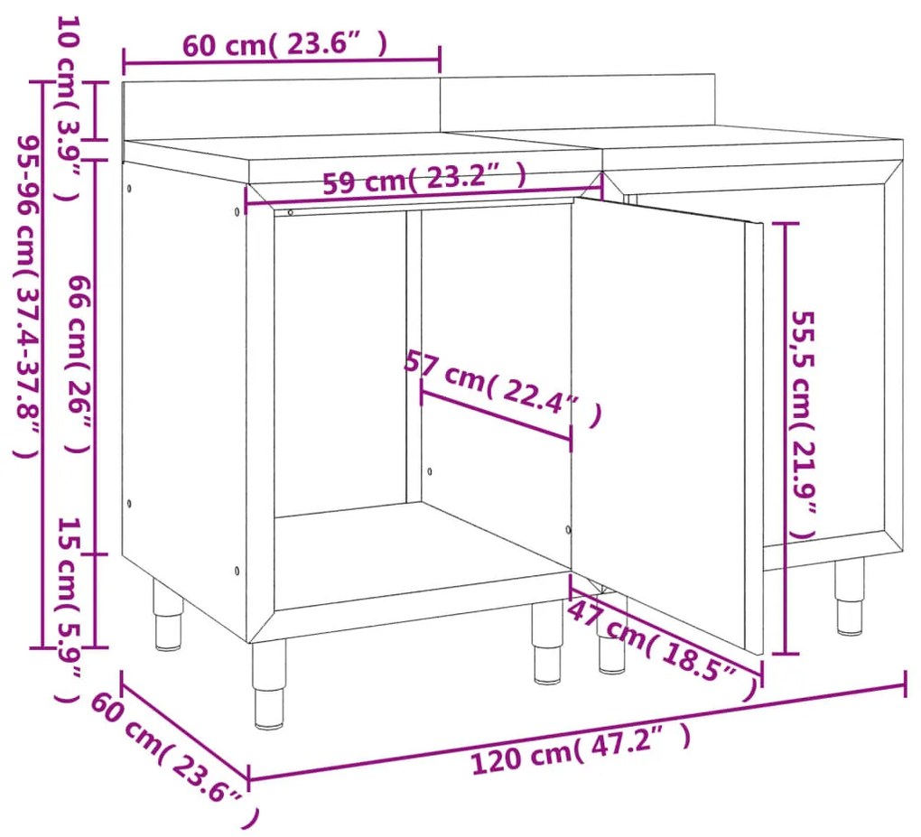 ΕΡΜΑΡΙΟ ΠΑΓΚΟΣ ΕΡΓΑΣΙΑΣ 120 X 60 X 96 ΕΚ. ΑΠΟ ΑΝΟΞΕΙΔΩΤΟ ΑΤΣΑΛΙ 3058267