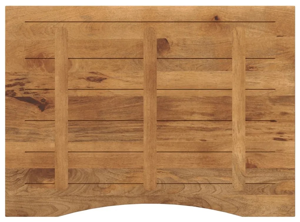 vidaXL Επιφάνεια Γραφείου Καμπύλη 100x80x2,5 εκ Μασίφ Ακατ. Μάνγκο