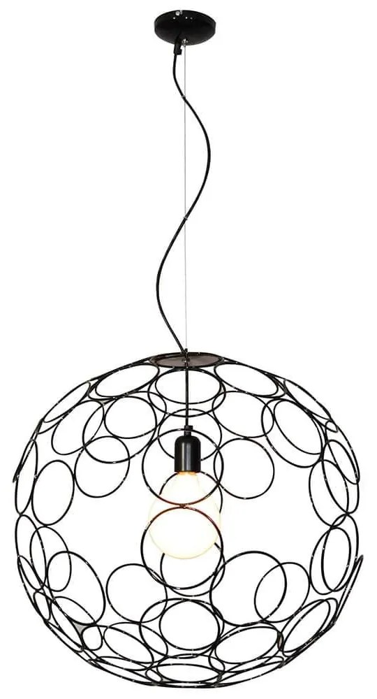 Φωτιστικό Οροφής Κρεμαστό HL-3589-M-H 77-4088 Aline Black Φ80 Homelighting Metal