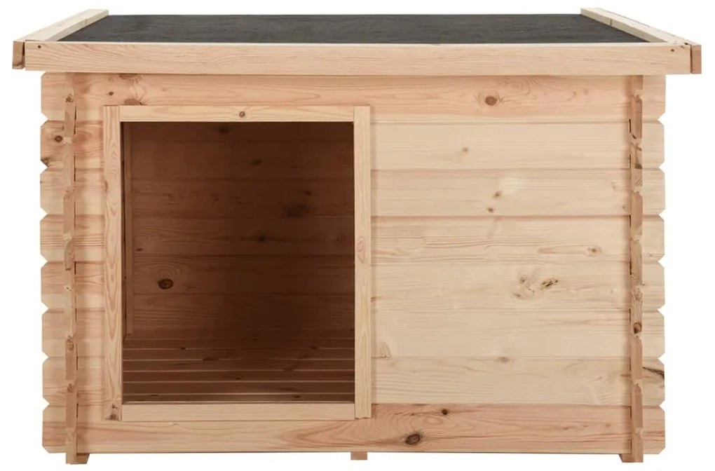 vidaXL Σπιτάκι Σκύλου 122,5x118x82,6 εκ./14 χιλ. Μασίφ Ξύλο Πεύκου