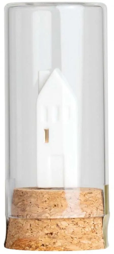 Διακοσμητική Μινιατούρα Home Is Where The Heart Is RD0016971 Φ3,5x8,5cm Natural-Clear Raeder Πορσελάνη,Γυαλί