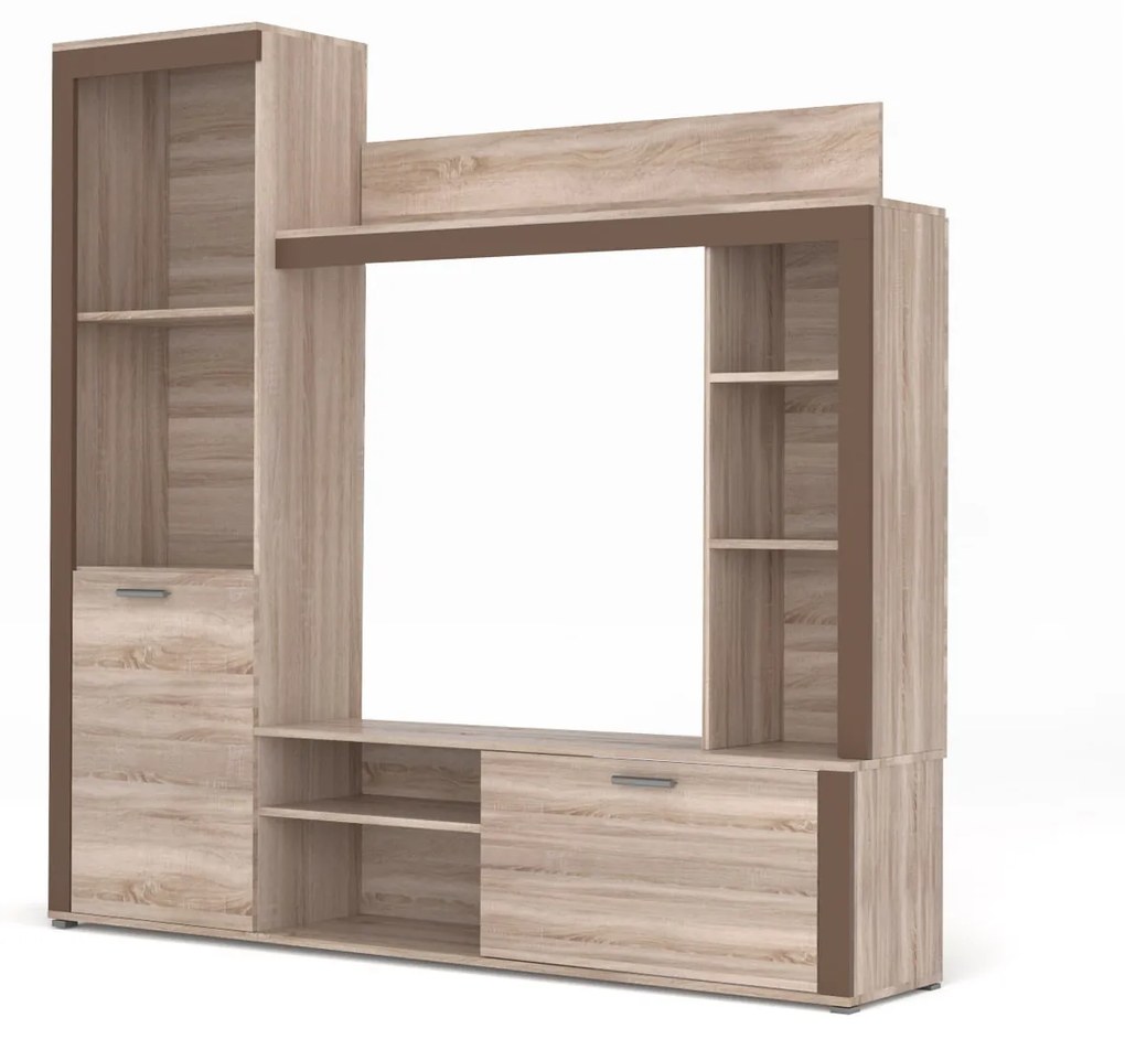 Σύνθεση Tηλεόρασης Badan 188x35x181εκ Σονόμα-Μόκκα - TO-BADAN - TO-BADAN