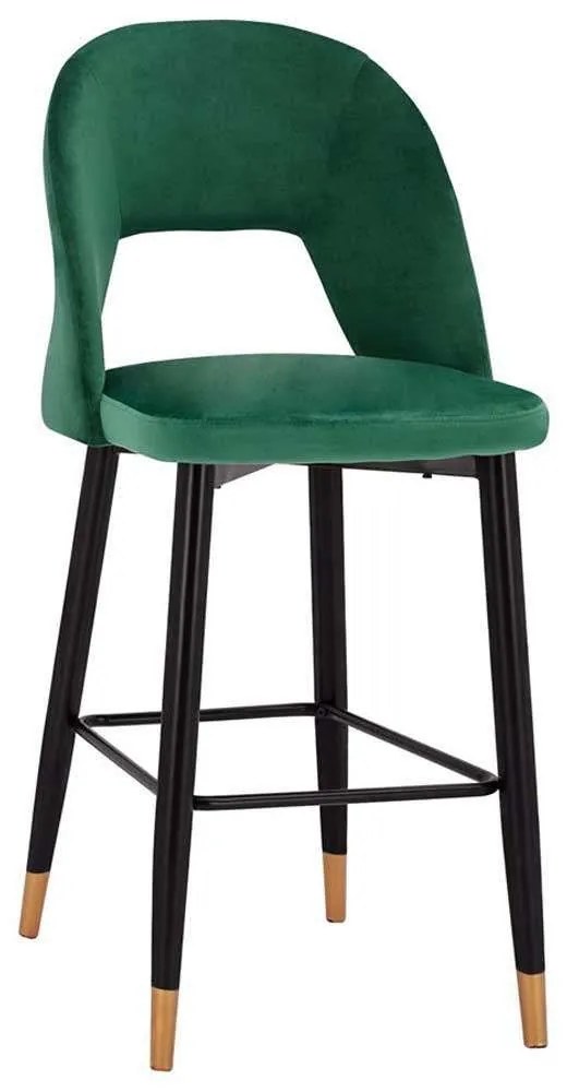Σκαμπό Μπαρ Harper HM8526.03 50x51x111Ycm Forest Green Σετ 2τμχ Velvet, Metal