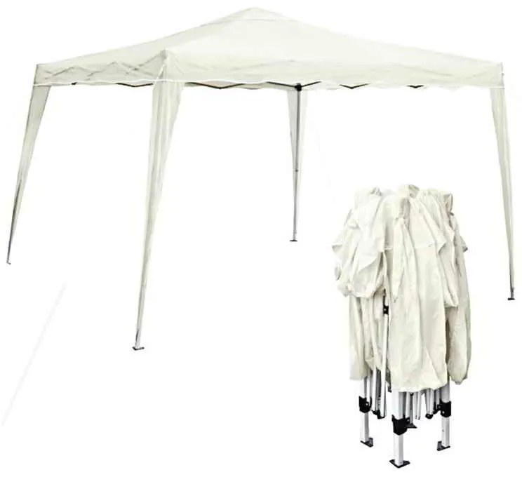 Κιόσκι GAZEBO 3x3m Μεταλλικό Λευκό/Ύφασμα Λευκό