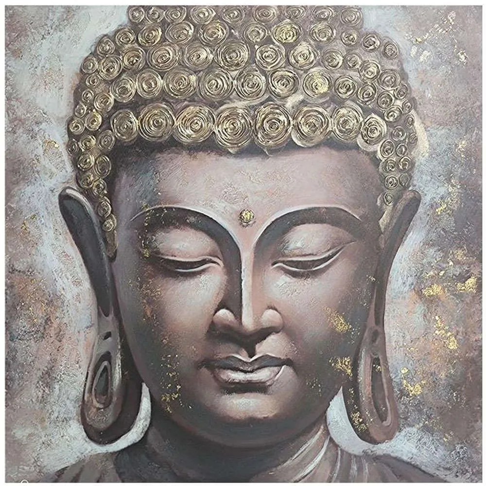 Πίνακας Καμβάς Buddha 108-124-048 100x3x100cm Multi Square Καμβάς