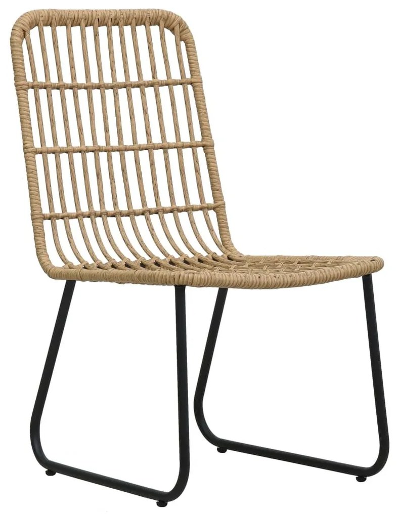 Καρέκλες Κήπου 2 τεμ. Χρώμα Δρυός από Συνθετικό Ρατάν - Καφέ