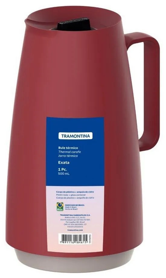 Θερμός Κανάτα 500ml Μπορντώ Exata Tramontina TR61636056