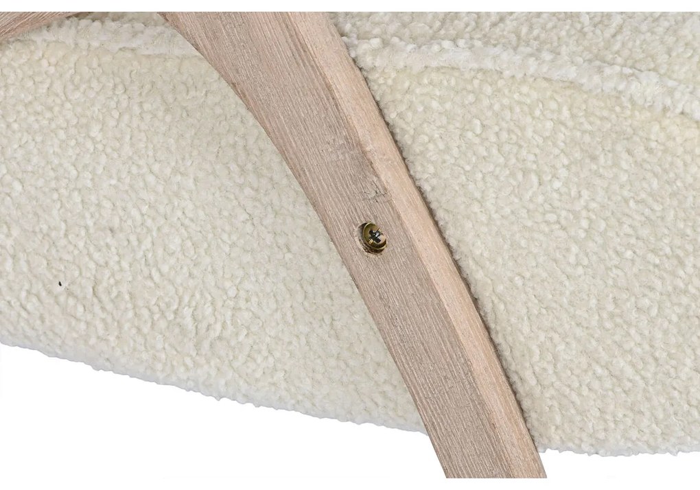 Κάθισμα Home ESPRIT Λευκό Φυσικό 57 x 55 x 85 cm