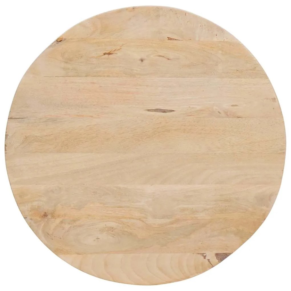 vidaXL Τραπεζάκια Καφέ Στερεών 3 pcs Μασίφ ξύλο μάνγκο και χάλυβας