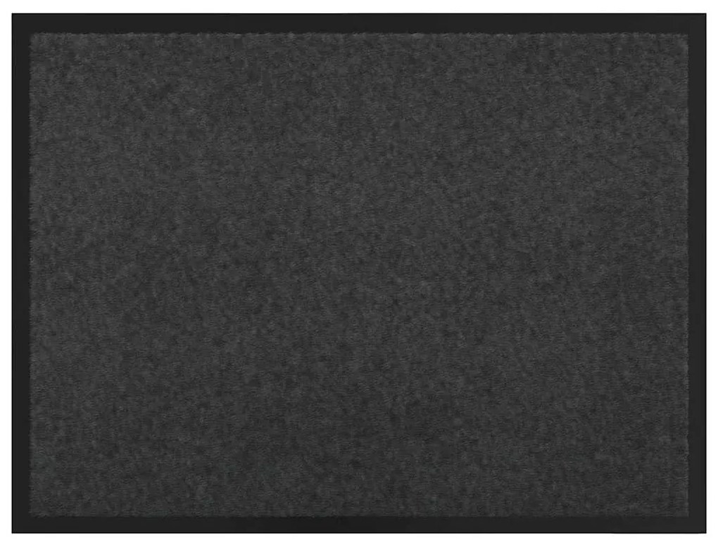 vidaXL Χαλάκι Εξώπορτας Ανθρακί 60 x 40 x 1.2 εκ. Ύφασμα τέντι