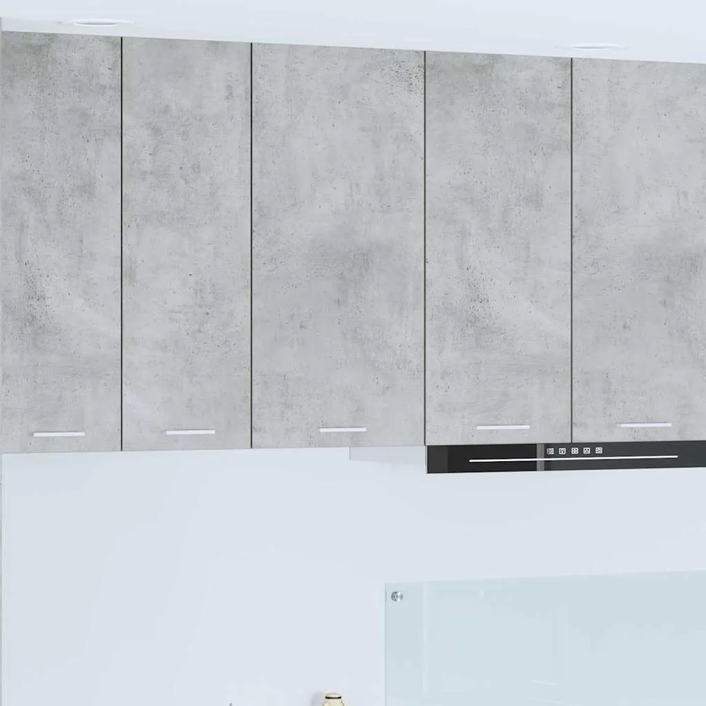 Κρεμαστό ντουλάπι Σκυρόδεμα Γκρι και Λευκό 40 x 31 x 80 εκ.