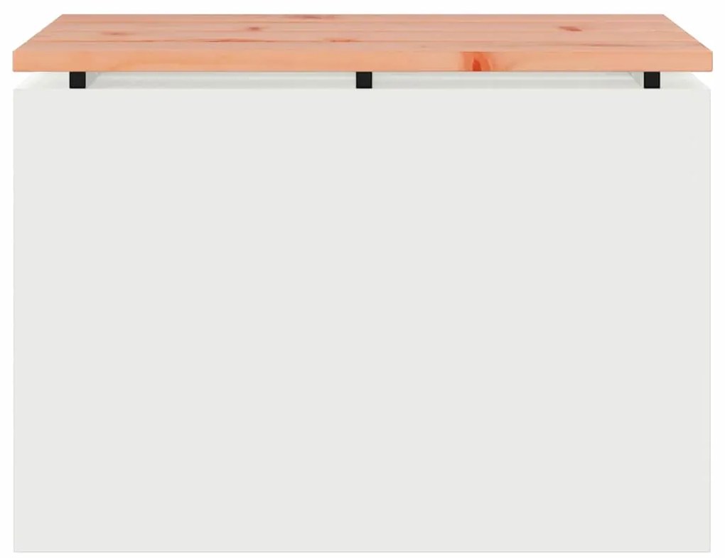 vidaXL Παγκάκι κήπου Λευκό 60 x 40 x 43 εκ Ατσάλι