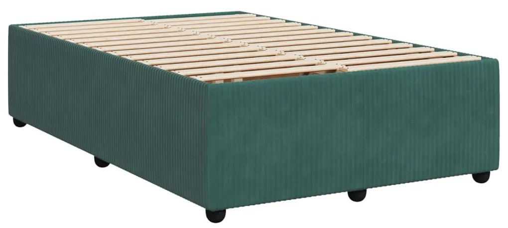 ΚΡΕΒΑΤΙ BOXSPRING ΜΕ ΣΤΡΩΜΑ ΣΚΟΥΡΟ ΠΡΑΣΙΝΟ 120X190ΕΚ. ΒΕΛΟΥΔΙΝΟ 3294601