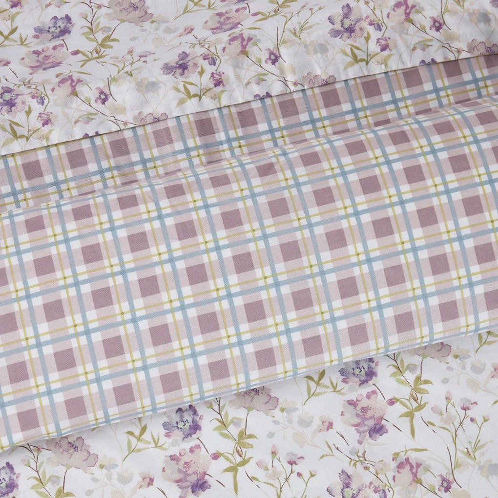 DAS HOME ΣΕΤ ΣΕΝΤΟΝΙΑ ΥΠΕΡΔΙΠΛΑ HAPPY 9675 IVORY, LILAC