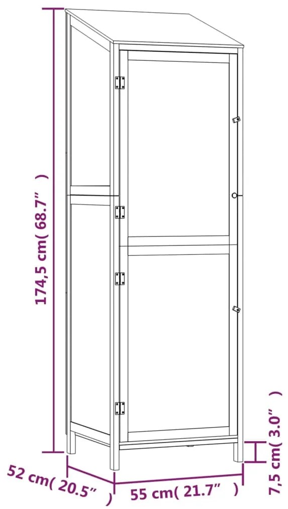 ΑΠΟΘΗΚΗ ΚΗΠΟΥ 55 X 52 X 174,5 ΕΚ. ΑΠΟ ΜΑΣΙΦ ΞΥΛΟ ΕΛΑΤΗΣ 152186