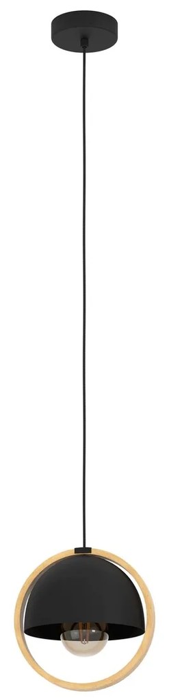 Φωτιστικό Κρεμαστό Eglo 43755 CALLOW Καφέ (Brown)|Μαύρο Ματ (Black Mat)