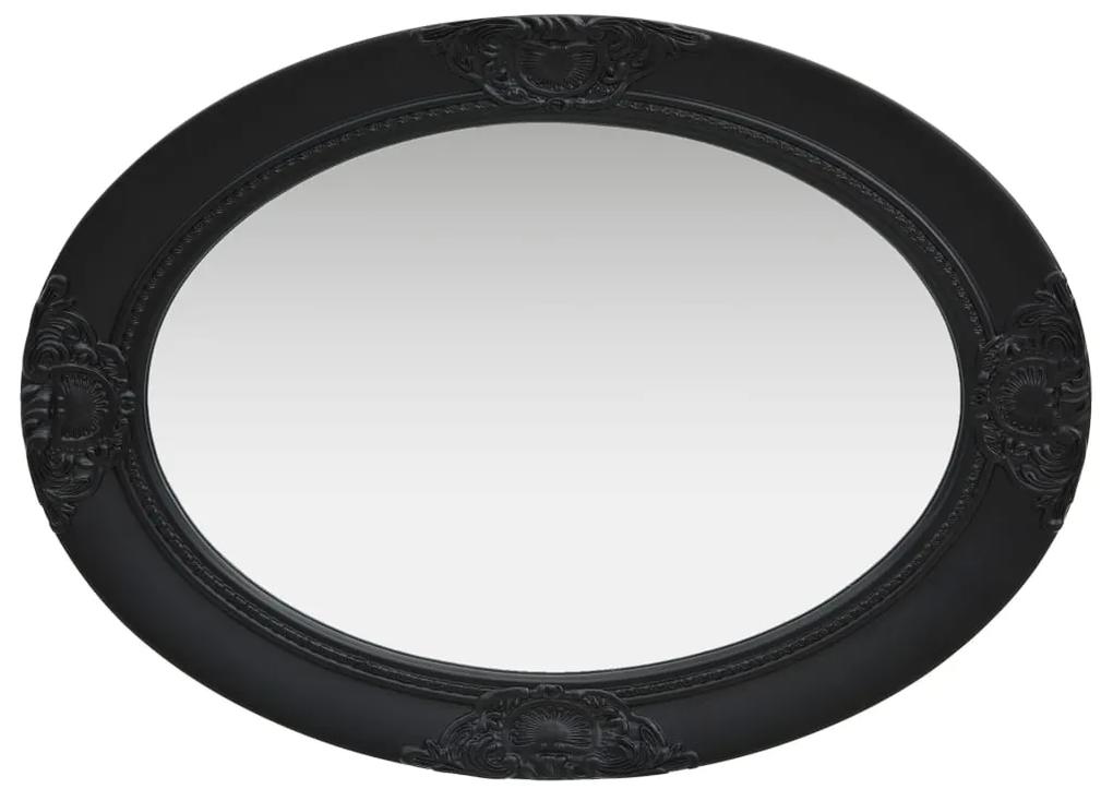 vidaXL Καθρέφτης Τοίχου με Μπαρόκ Στιλ Μαύρος 50 x 70 εκ.