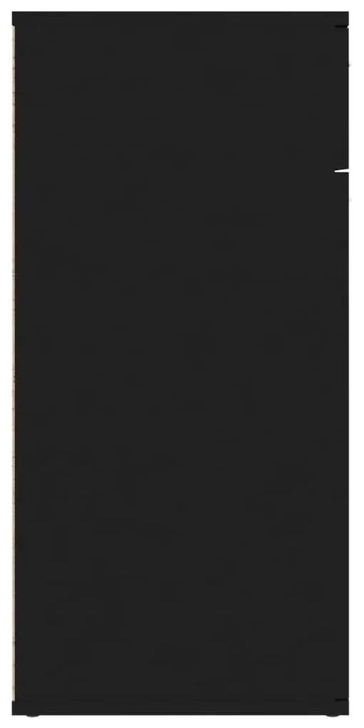 Ντουλάπι με Συρτάρι Μαύρο 80 x 36 x 75 εκ. από Μοριοσανίδα - Μαύρο