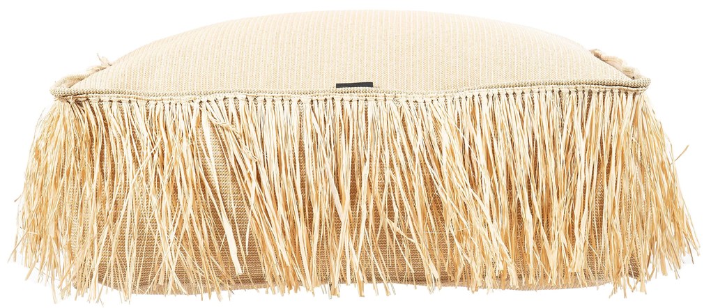 Outdoor Pouf MX HOME Tahiti Coussin de sol M raphia frange-00N3