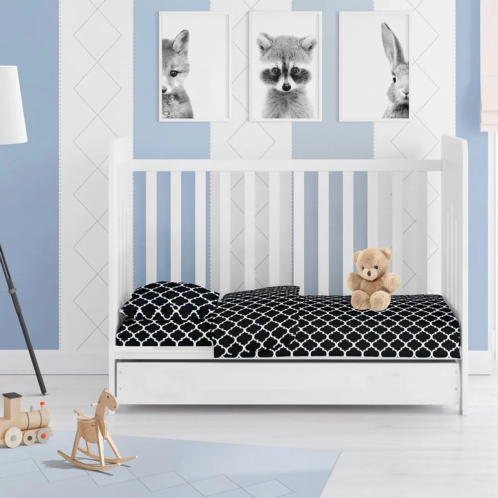 Πάπλωμα Βρεφικό Windows 175 Dark Blue-White DimCol 120x160cm 100% Cotton