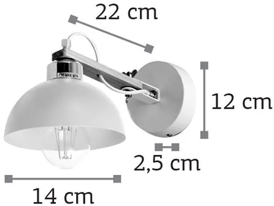 Απλίκα τοίχου InLight 43384-Μαύρο