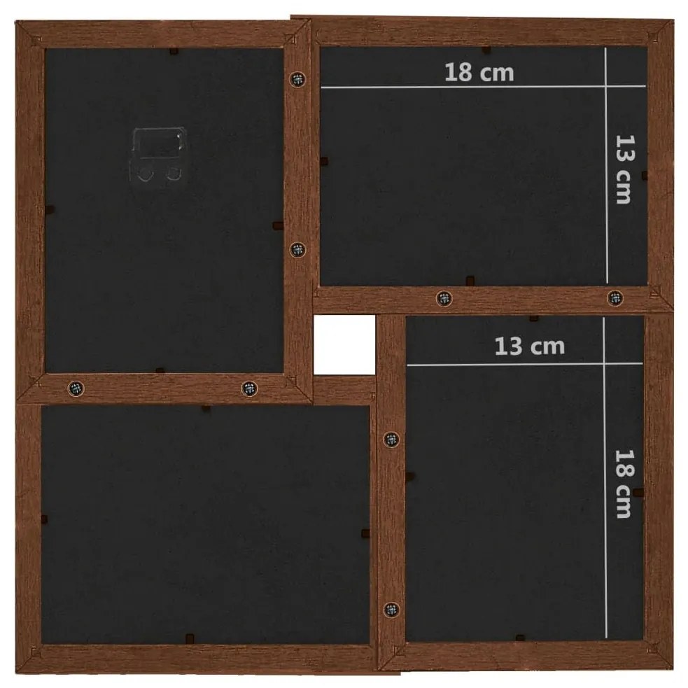 Πλαίσιο Φωτογραφιών Κολάζ Σκ. Καφέ για Φωτ. 24 x (13x18εκ.) MDF - Καφέ