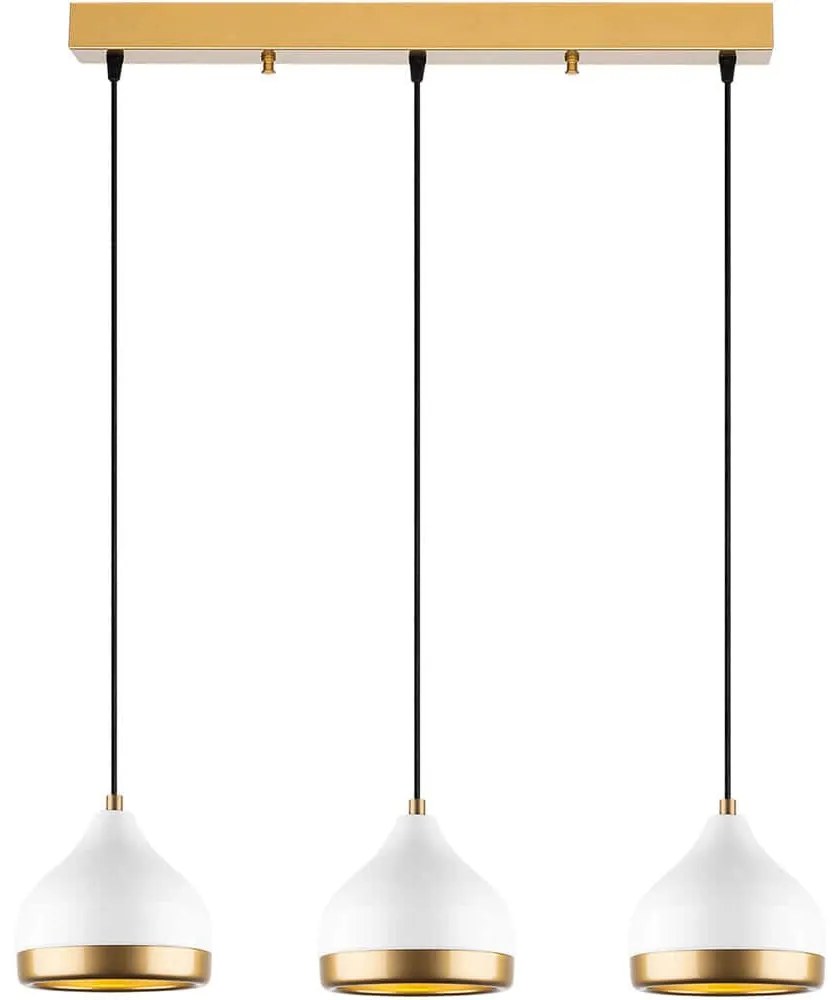 Φωτιστικό Οροφής - Ράγα Yildo 892OPV2134 67x17x111cm 3xE27 40W White-Gold Opviq