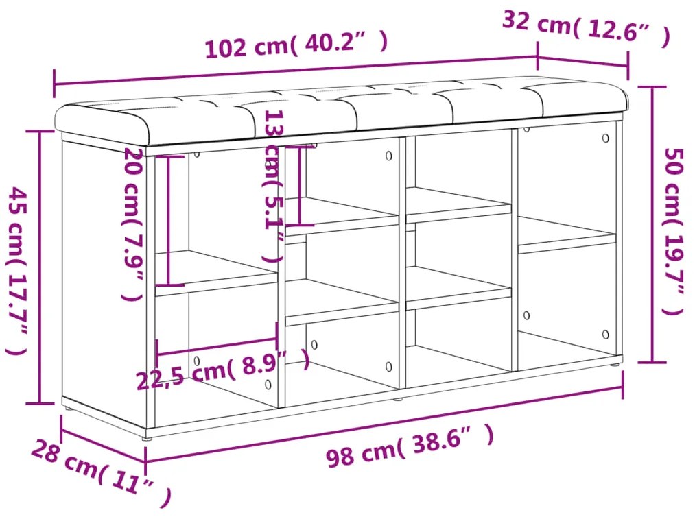 ΠΑΠΟΥΤΣΟΘΗΚΗ ΚΑΠΝΙΣΤΗ ΔΡΥΣ 102X32X50 ΕΚ. ΑΠΟ ΕΠΕΞΕΡΓΑΣΜΕΝΟ ΞΥΛΟ 835114