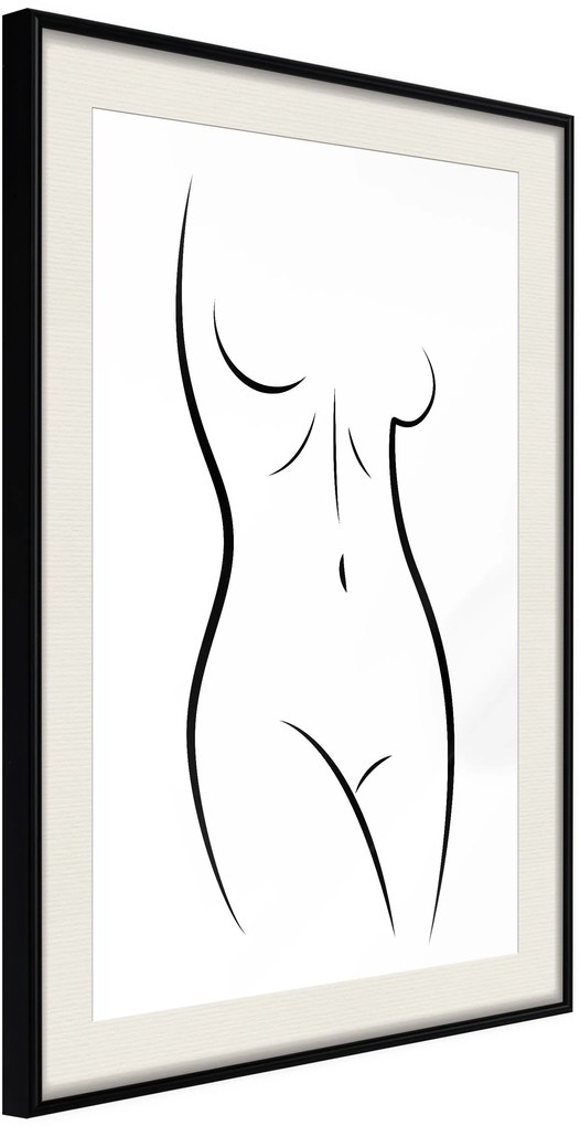 Αφίσα - Minimalist Nude - 40x60 - Μαύρο - Με πασπαρτού