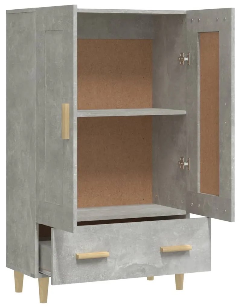 vidaXL Ντουλάπι Γκρι Σκυροδέματος 70x31x115 εκ. από Επεξεργασμένο Ξύλο