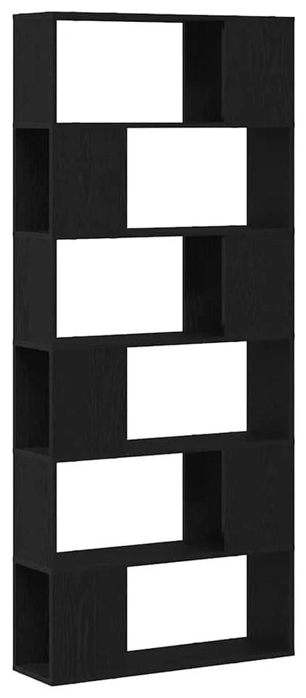 vidaXL Κέντρο ψυχαγωγίας Μαύρο 80 x 24 x 186 cm Επεξεργασμένο ξύλο