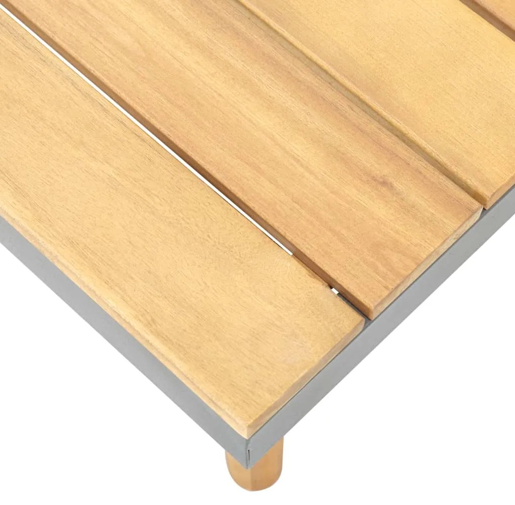 vidaXL Τραπεζάκι Σαλονιού Κήπου 60 x 60 x 31,5 εκ. Μασίφ Ξύλο Ακακίας