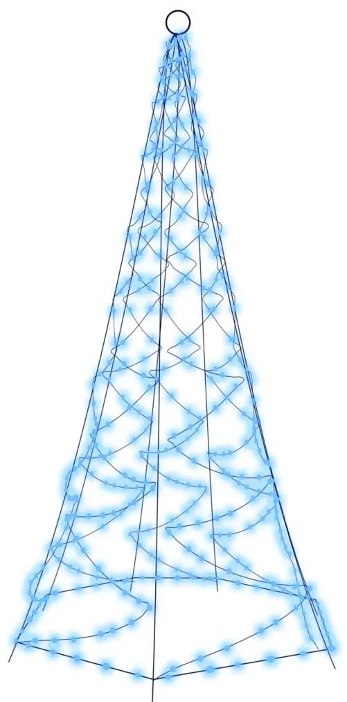 vidaXL Χριστουγεν. Δέντρο για Ιστό Σημαίας 200 LED Μπλε 180 εκ.