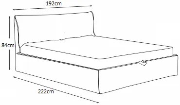 Κρεβάτι επενδυμένο OPIUM 180x200 DIOMMI 45-084