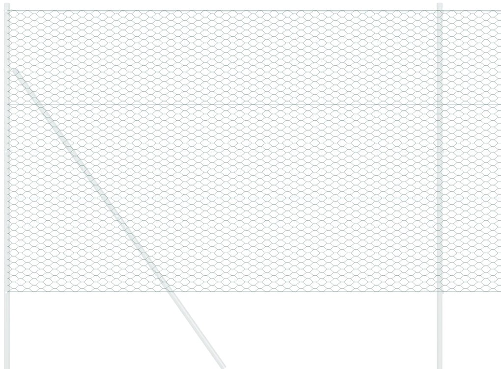 vidaXL Εξάγωνος Φράχτης Γκρίζος Πράσινο 1000 x 160 x 0.09 εκ