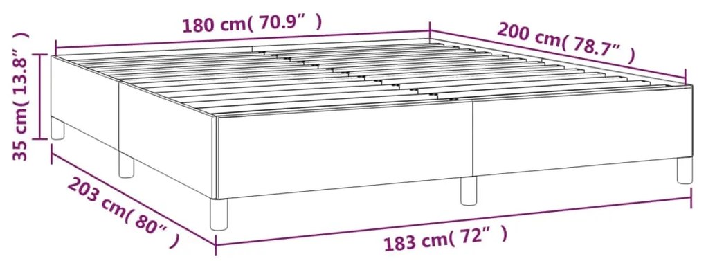 ΠΛΑΙΣΙΟ ΚΡΕΒΑΤΙΟΥ ΚΡΕΜ 180X200 ΕΚ. ΥΦΑΣΜΑΤΙΝΟ 347087