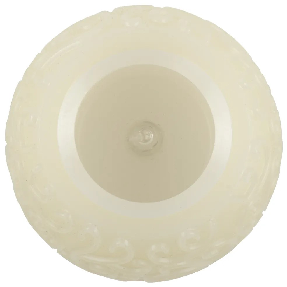 GloboStar® CANDLE 79537 Διακοσμητικό Realistic Κερί με LED Εφέ Κινούμενης Φλόγας - Μπαταρίας 3 x LR1130 Θερμό Λευκό 2700K Μπεζ D6 x H5cm