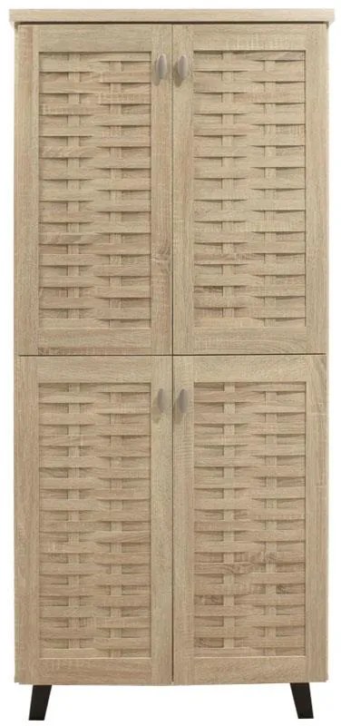 Παπουτσοθήκη-ντουλάπα MANTAM 24 ζεύγων χρώμα sonoma 78x40x170,5εκ 78x40x170.5 εκ.