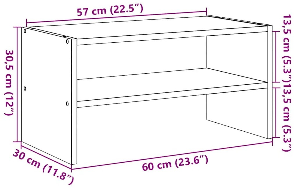 ΡΑΦΙ ΠΑΠΟΥΤΣΙΩΝ ΣΤΟΙΒΑΖΟΜΕΝΟ ΚΑΦΕ ΔΡΥΣ 60X30X30,5 CM 858869