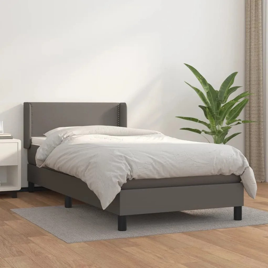 ΚΡΕΒΑΤΙ BOXSPRING ΜΕ ΣΤΡΩΜΑ ΓΚΡΙ 80 X 200 ΕΚ. ΣΥΝΘΕΤΙΚΟ ΔΕΡΜΑ 3130689