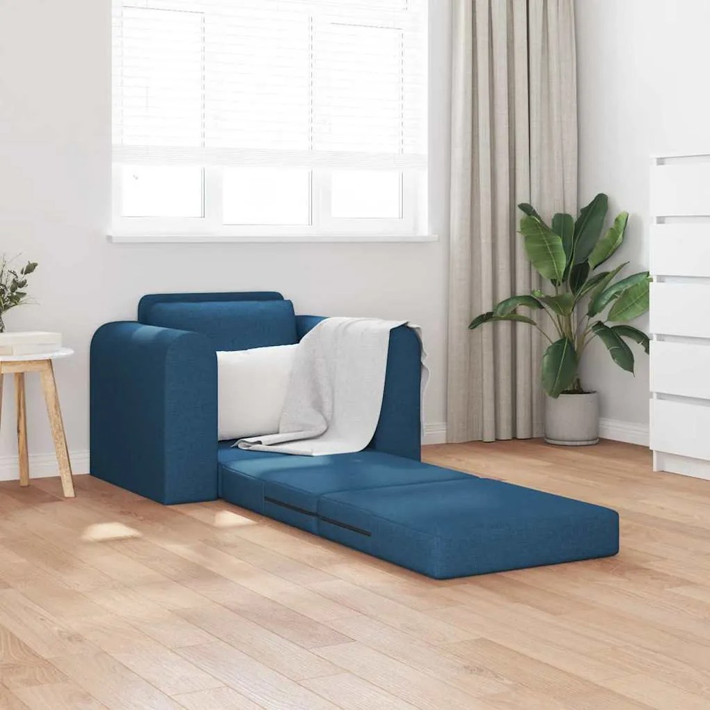 vidaXL Καναπές Κρεβάτι 2 σε 1 Μπλε 98x71x83 εκ. Ύφασμα