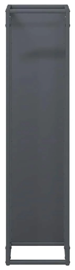 vidaXL Ράφι για καυσόξυλα Ανθρακί 25x25x100 εκ. Ατσάλι ψυχρής έλασης